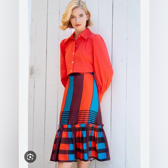 Eva Franco flounced midi skirt - Picture 1 of 5